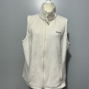 Columbia Off-White Fleece Vest size 1X